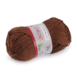 Bombažna pletilna preja Limone 50 g - (201) rjava