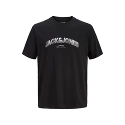 JACK & JONES Majica JJAVERY črna / pegasto bela