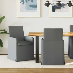 Trpezarijske stolice 2 pcs Tamno siva 57 x 67 x 95 cm tkanina