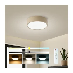 Brilagi -LED prigušiva svetiljka POOL LED/18W/230V 3000-6000K 20 cm bež + daljinski upravljač