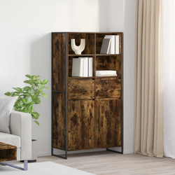 Kreveta 2 pcs Dimni hrast 81 x 36 x 150.5 cm Konstruirano drvo