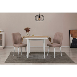 HANAH HOME Trpezarijski sto i stolice Vina 0900 - White Stone