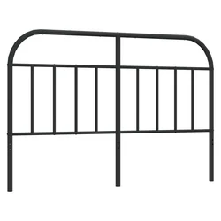 Vidaxl Kovinsko nadomestno vzglavje črno 135 cm