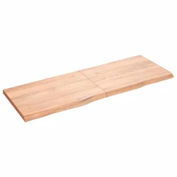 Kupaonska radna ploča svjetlosmeđa 140x50x(2-4) cm masivno drvo