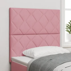 Vidaxl roza vzglavje z diamantnimi bloki 90 cm žamet