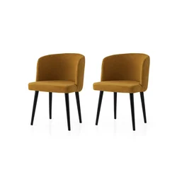 Hanah Home Set trpezarijskih stolica Soft 4107 V2, 2 komada, Oker