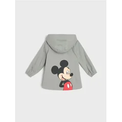 Sinsay - Jakna sa kapuljačom i našivenim džepovima Mickey Mouse - pepaljasto zelena