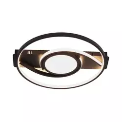 Brilagi - prigušiva LED plafonska lampa TWIRL LED/38W/230V crna + daljinski upravljač