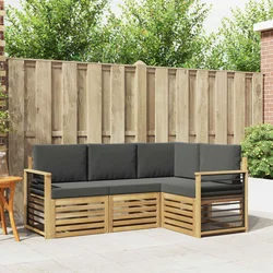 Setovi sofa 4 pcs Bijela i antracit 187,5 x 128,5 x 73 cm
