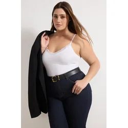 Trendyol Curve Ženska majica Tbbaw26Cv00002, Bela