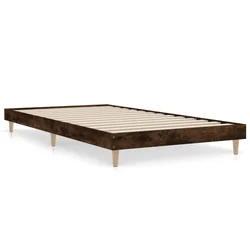 Vidaxl Posteljni okvir brez vzmetnice hrast 100x200 cm inženirski les