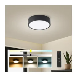 Brilagi - LED prigušiva svetiljka POOL LED/18W/230V 3000-6000K 20 cm crna + daljinski upravljač
