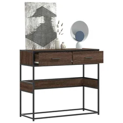 Konzolni stol boja hrasta 90x35x80 cm konstruirano drvo