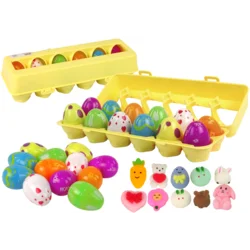 slomart LEAN TOYS Set velikonočnih jajčk Squishy (12 kosov)