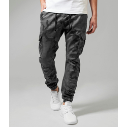 Moške hlače URBAN CLASSICS - Camo Cargo Jogging - TB1611-siva