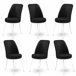HANAH HOME Set 6 stolica Dexa Black White