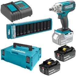 Set udarni vijačnik DTW190 + 2 bateriji + polnilec + kovček + nastavki | MAKITA - Makita - 18V