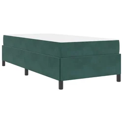 Vidaxl Konstrukcija postelje Temno zelena 90 x 200 cm blago