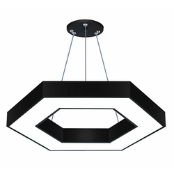 Moderna stropna viseča LED svetilka 36W črna 60cm