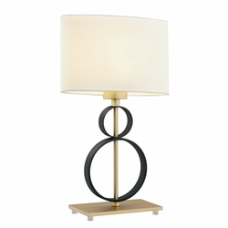 Argon 8373 - Stona lampa PERSEO 1xE27/15W/230V 42 cm krem/crna