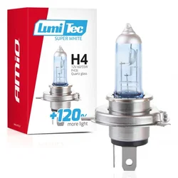 Sijalica za auto H4 12V 60/55W LumiTec Super White +120% P43t Amio