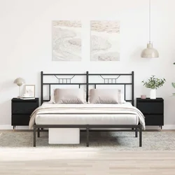 Noćni ormar 2 pcs Crni hrast 40 x 35 x 50 cm Konstruirano drvo