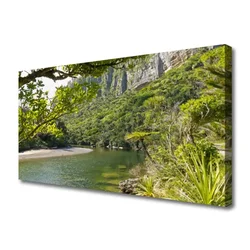 tulup.si Slika na platnu Lake nature 140x70 cm