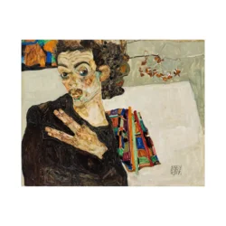 Canvas Slika na platnu Selbstbildnis, Egon Schiele, 100 x 80 cm