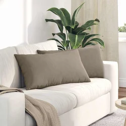 Jastučići za sofu 2 pcs Sivo-smeđa 80 x 40 cm tkanina