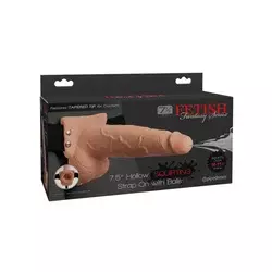 Votel vibracijski squirt strap on, 19 cm - Light