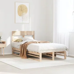 shumee vidaXL Posteljni okvir brez vzmetnice 90x200 cm masiven borov les