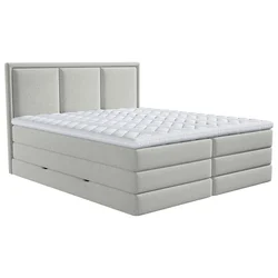 MID.YOU POSTELJA BOXSPRING 200 cm  x 200 cm , tekstil svetlo siva