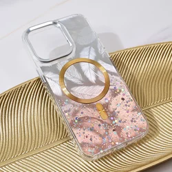 Maska Magsafe Glitter za iPhone 15 Pro Max 6.7 zlatna