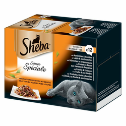 Jumbo pakiranje Sheba različice pladnji 96 x 85 g - Classics + zelenjava