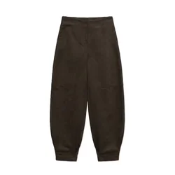 VERO MODA Hlače VMKATHY temno rjava