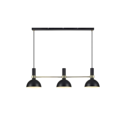 Markslöjd 106971 - Luster na sajli LARRY 3xE27/60W/230V crna/zlatna