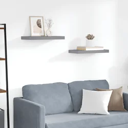 Plutajuća zidna polica siva 50 x 23 x 3,8 cm MDF