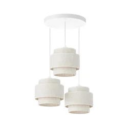 Lestenec na vrvi BOHO 3xE27/60W/230V bela