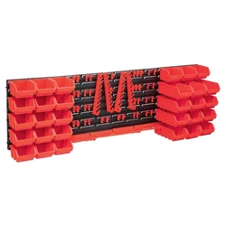 shumee 80 -delni stenski panel Organizator rdeča/črna
