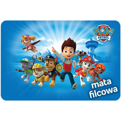 Nickelodeon Podloga iz filca Nickelodeon, Paw Patrol, modra, 75x112 cm