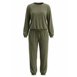 Cupshe Pižama Long Sleeve zelena