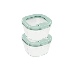 Pekač PKV-087 240 ml, set 2 kos, steklo/silikon, Pebbly