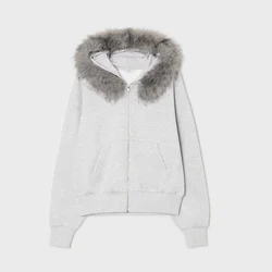 Cropp - Pulover s kapuco - light grey