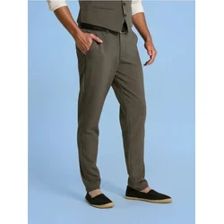Sinsay - Slim fit chino pantalone u kariranom uzorku - tamno siva