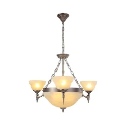 Brilagi - Luster na lancu DAHLIA 6xE27/40W/230V prečnik 74 cm mesing