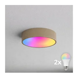 Brilagi - LED RGBW prigušiva plafonska lampa CLARE 2xE27/9W/230V Wi-Fi bež