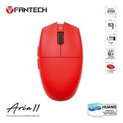 Fantech Gaming miš XD7V2 Aria II, Wireless, Crveni