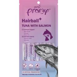 Pramy CAT Kremasta Poslastica od Tune i Lososa HAIRBALL 12 x 4x14 g