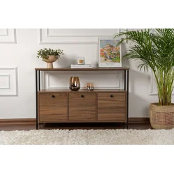 HANAH HOME Konzola Solace Venezia Walnut Black