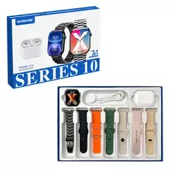 Wisme Smart sat WISME-X15, Crni + Bluetooth slušalice set (7 narukvica)